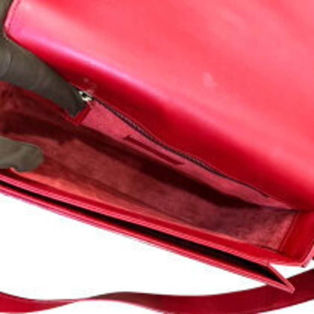 Saint Laurent Universit Shoulder Bag Red Calfskin - Picture 10 of 11